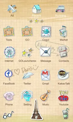 Parisien - GO Launcher Theme android App screenshot 1